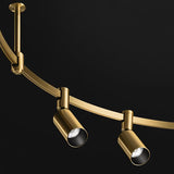 Auroom Round Curated Solid Brass Chandelier – macro detail view