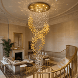 Aurum Cascade Curated Mouth-Blown Frosted Glass installed in residential dining space