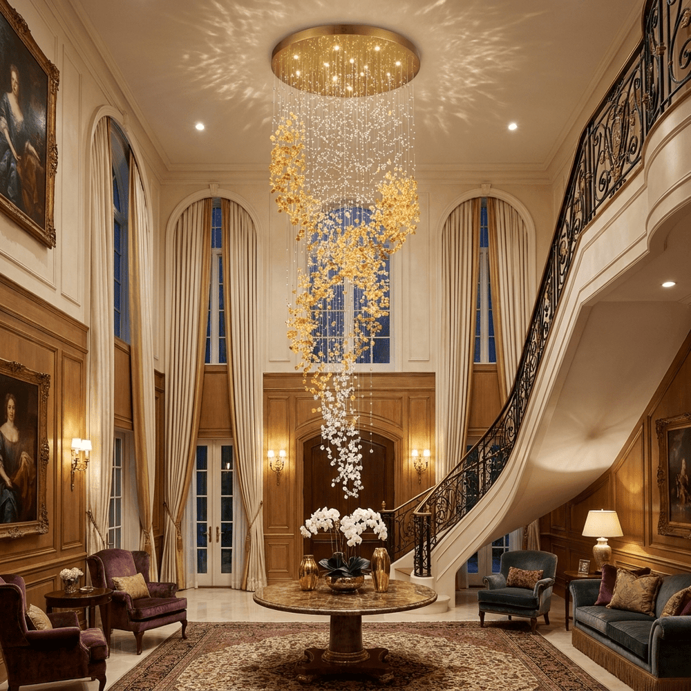Aurum Cascade Curated Mouth-Blown Frosted Glass