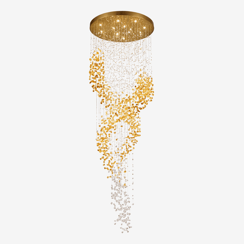 Aurum Cascade Curated Mouth-Blown Frosted Glass – Mouth-Blown Frosted Glass Chandelier