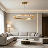 JINSHE Natural Spanish Alabaster Avalon Chandelier | Wabi Sabi Lighting Chandelier - product image