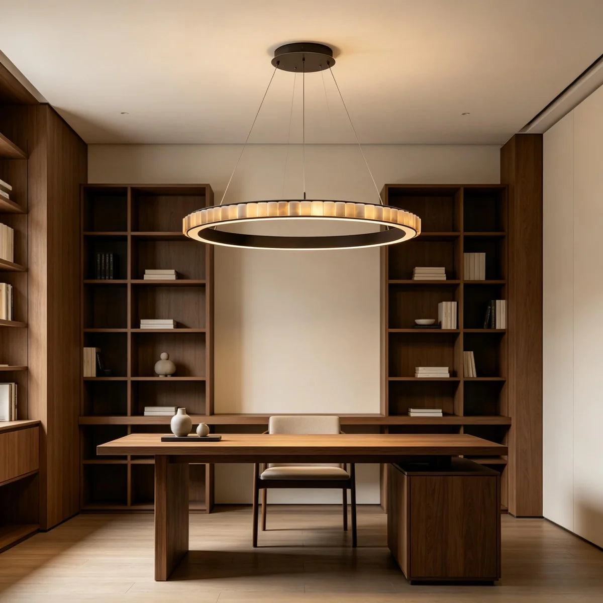 JINSHE Natural Spanish Alabaster Avalon Chandelier | Wabi Sabi Lighting Chandelier - product image