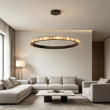 JINSHE Natural Spanish Alabaster Avalon Chandelier | Wabi Sabi Lighting Chandelier - product image