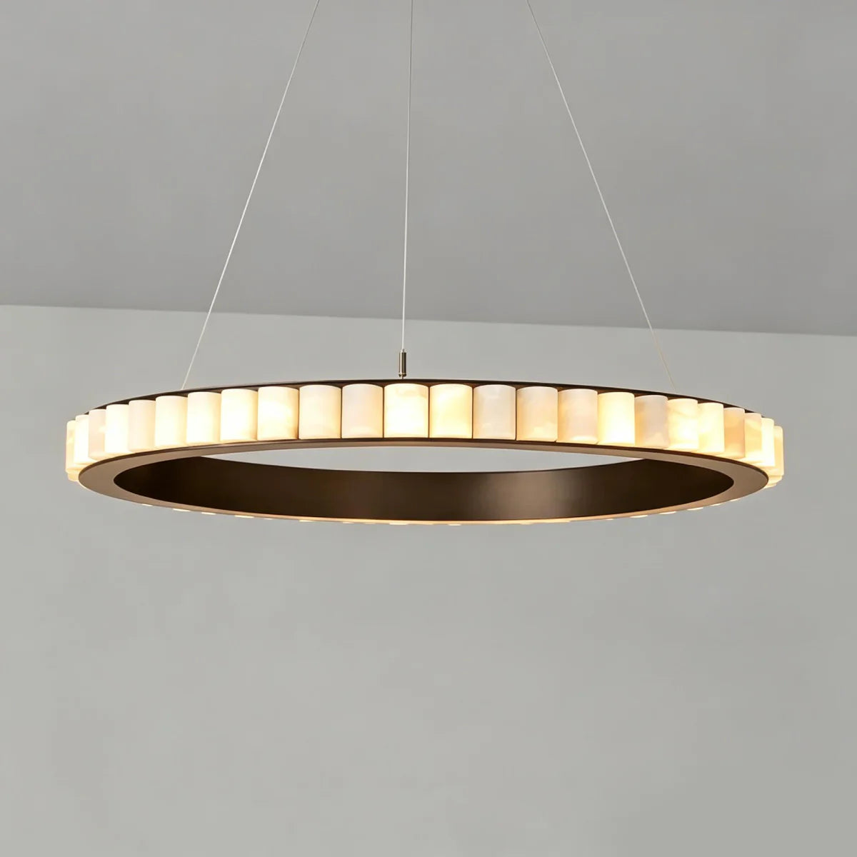 JINSHE Natural Spanish Alabaster Avalon Chandelier | Wabi Sabi Lighting Chandelier - product image