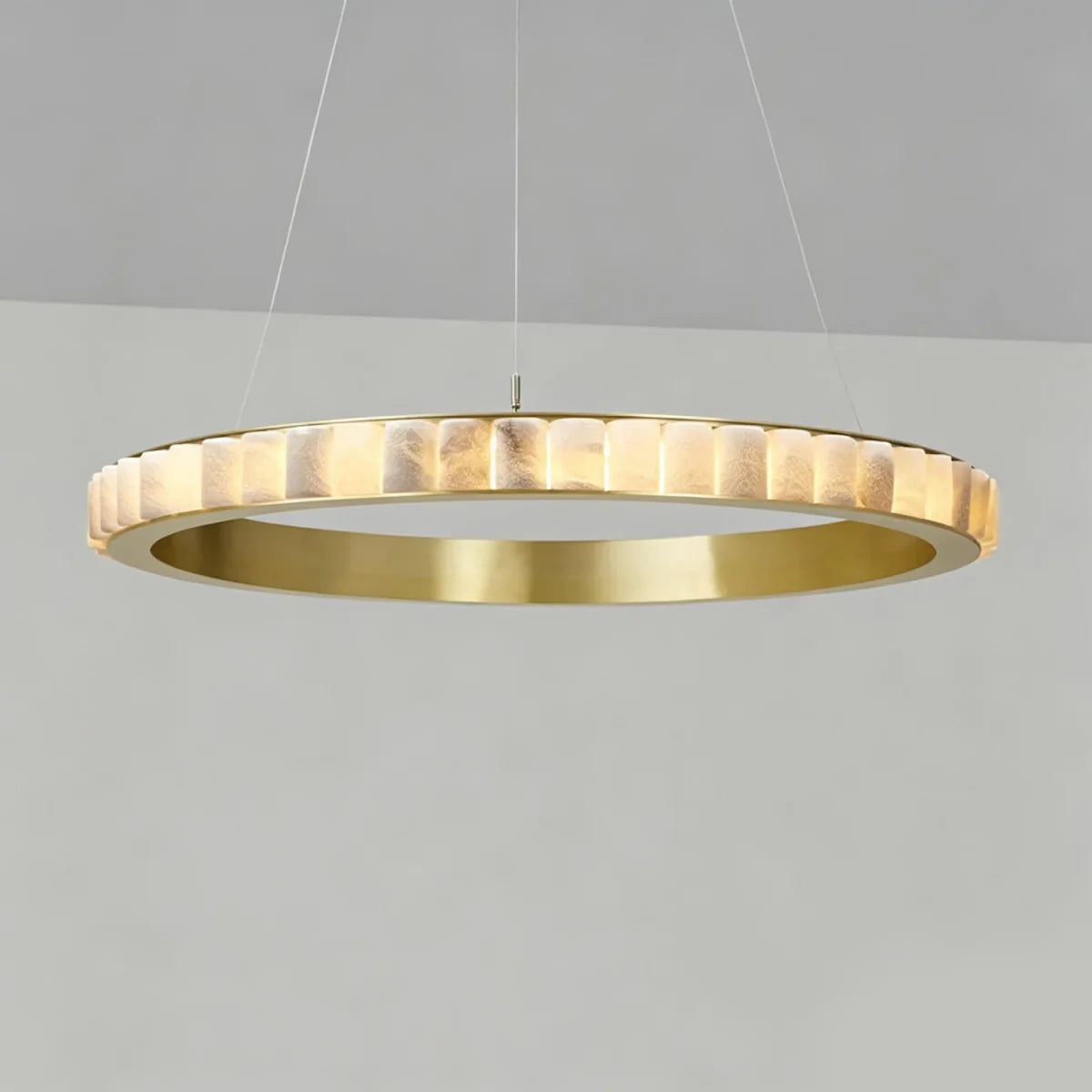 JINSHE Natural Spanish Alabaster Avalon Chandelier | Wabi Sabi Lighting Chandelier - product image
