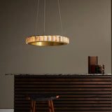 JINSHE Natural Spanish Alabaster Avalon Chandelier | Wabi Sabi Lighting Chandelier - room scene