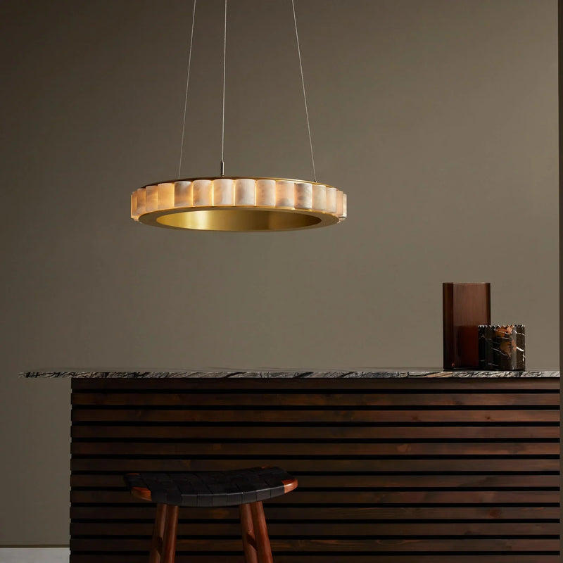 Avalon Alabaster Chandelier by JINSHE - Brass / Spanish Alabaster - View 4