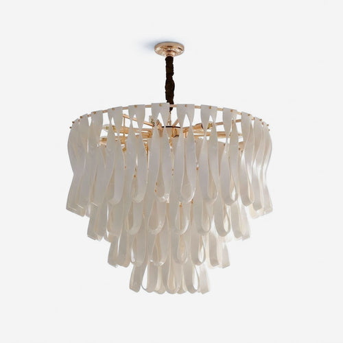 Avelisse Curated Mouth-Blown Frosted Glass Chand – Mouth-Blown Frosted Glass Chandelier