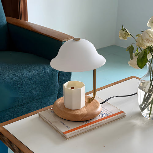 Avelune Candle Warmer Curated Iron & Glass Table – Dia 17cm x H 28cm  ∅ 6.7 x H 11 finish configuration