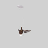 Avian Flight Curated Iron & Glass Chandelier – full fixture elevation view