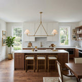 Axis Curated Solid Brass Chandelier – architectural ceiling profile