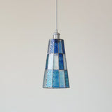 Azurielle Curated Amber Art Glass Pendant Light – W 17cm x H 29cm  W 6.7 x H 11.4 finish configuration #1