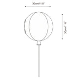 Balloon Curated Mouth-Blown Frosted Glass Wall S – dimensional scale reference