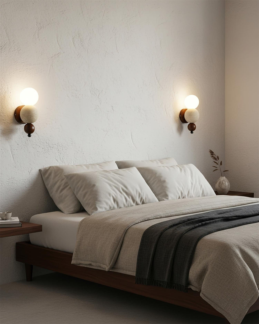 Balvano Curated Yellow Travertine Wall Sconce