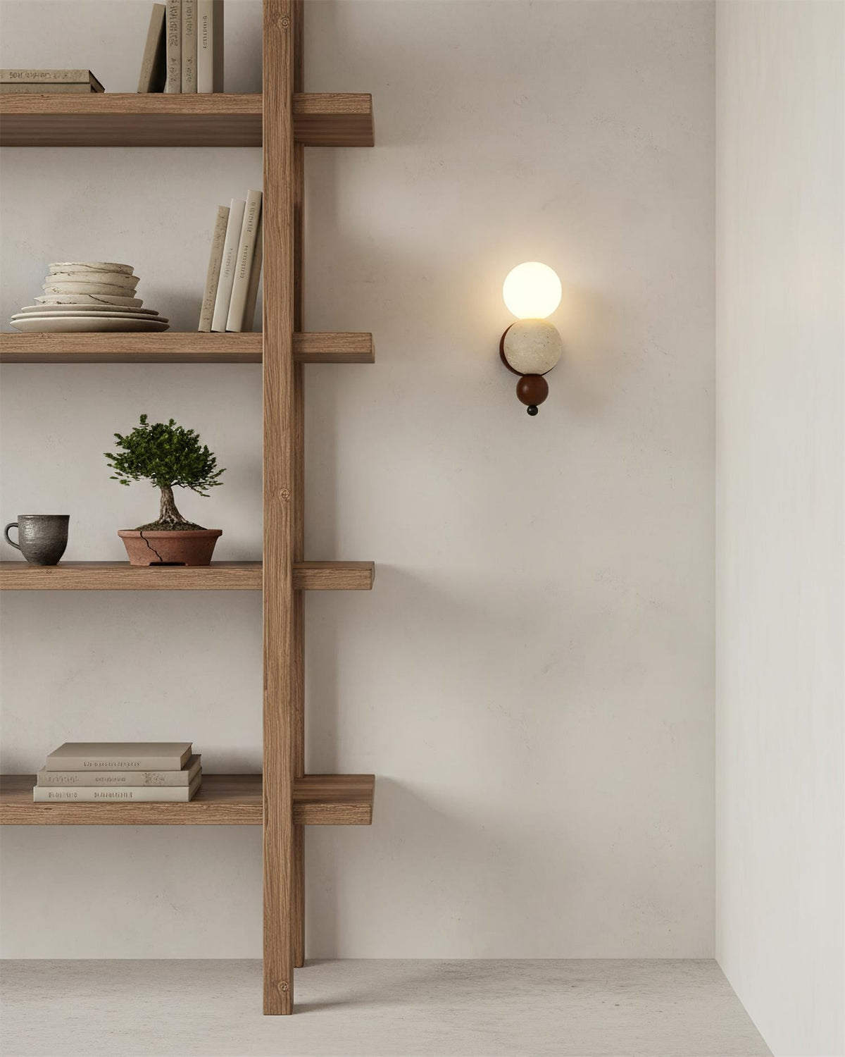 Balvano Curated Yellow Travertine Wall Sconce – architectural ceiling profile