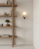 Balvano Curated Yellow Travertine Wall Sconce – architectural ceiling profile