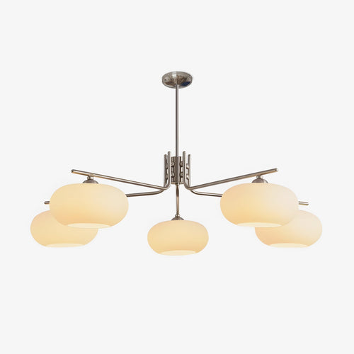Barndon Curated Mouth-Blown Frosted Glass Chande – Mouth-Blown Frosted Glass Chandelier
