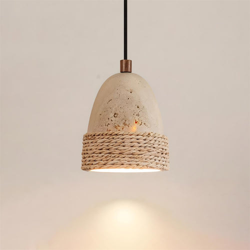 Baskra Curated Yellow Travertine Pendant Light – Normal Version ∅ 5.1 x H 5.9 finish configuration