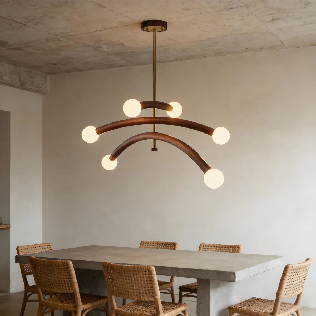 JINSHE Walnut organic modern chandelier | antique style for living room Chandelier - product image
