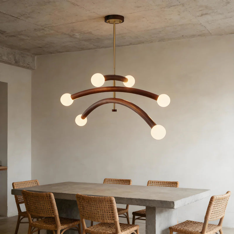JINSHE Walnut organic modern chandelier | antique style for living room Chandelier - product image
