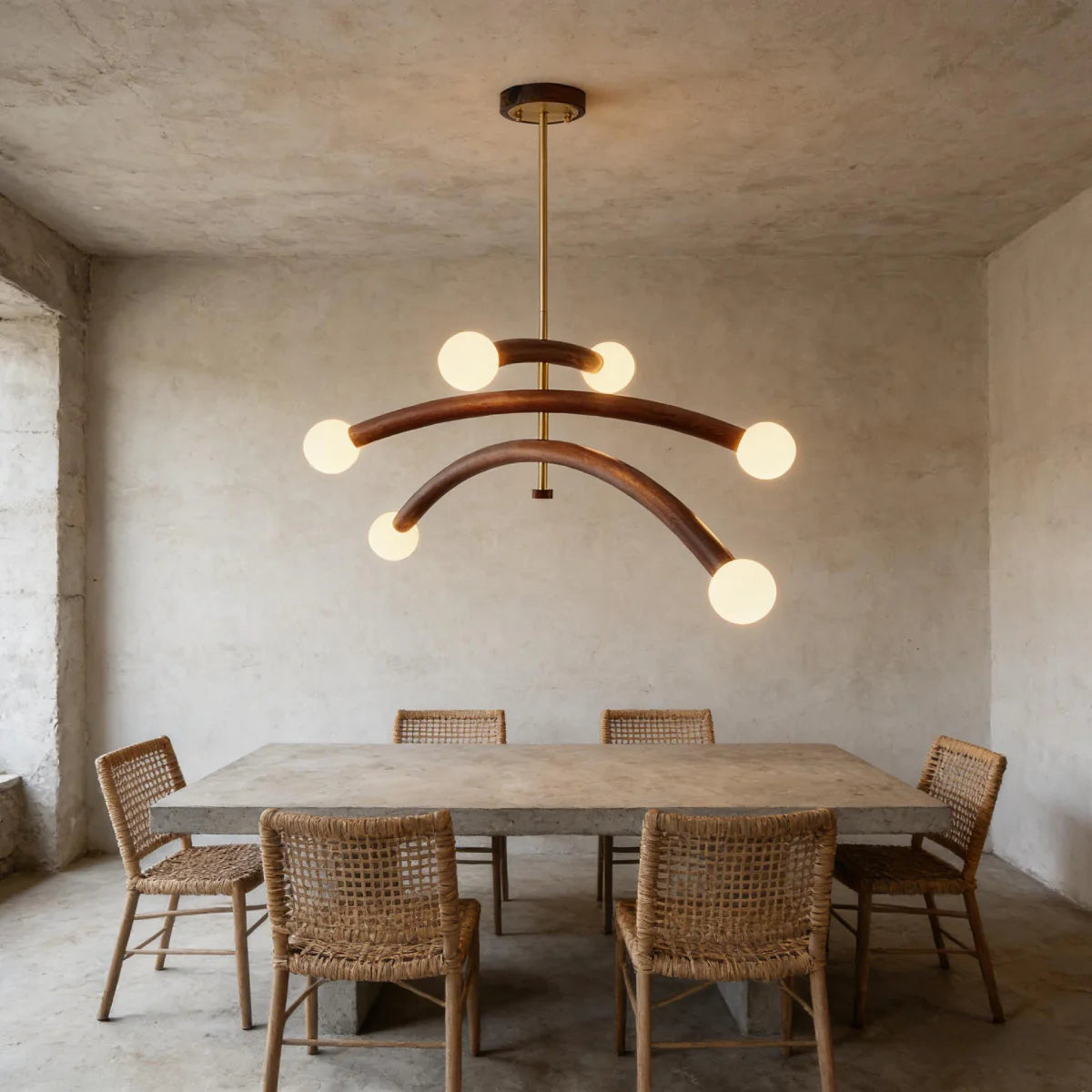 JINSHE Walnut organic modern chandelier | antique style for living room Chandelier - product image