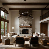 JINSHE Walnut organic modern chandelier | antique style for living room Chandelier - detail view