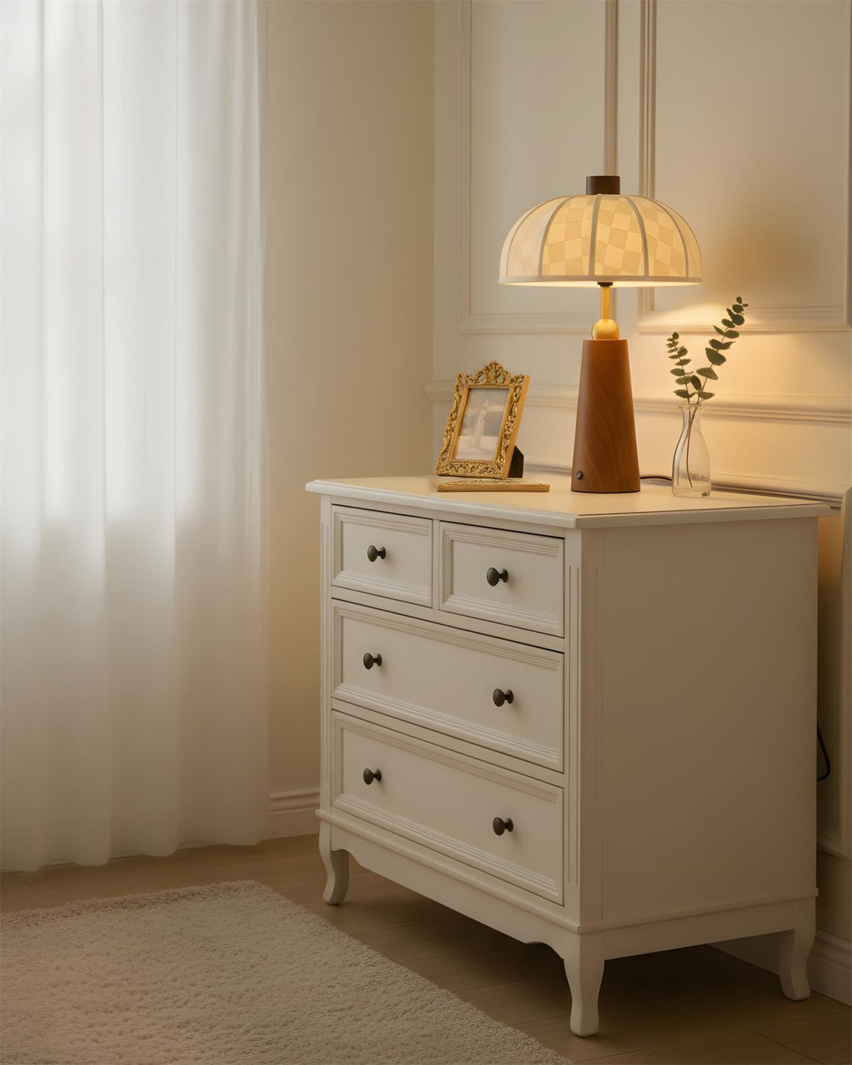 Belane Curated Brushed Nickel Iron Table Lamp – handcrafted surface texture