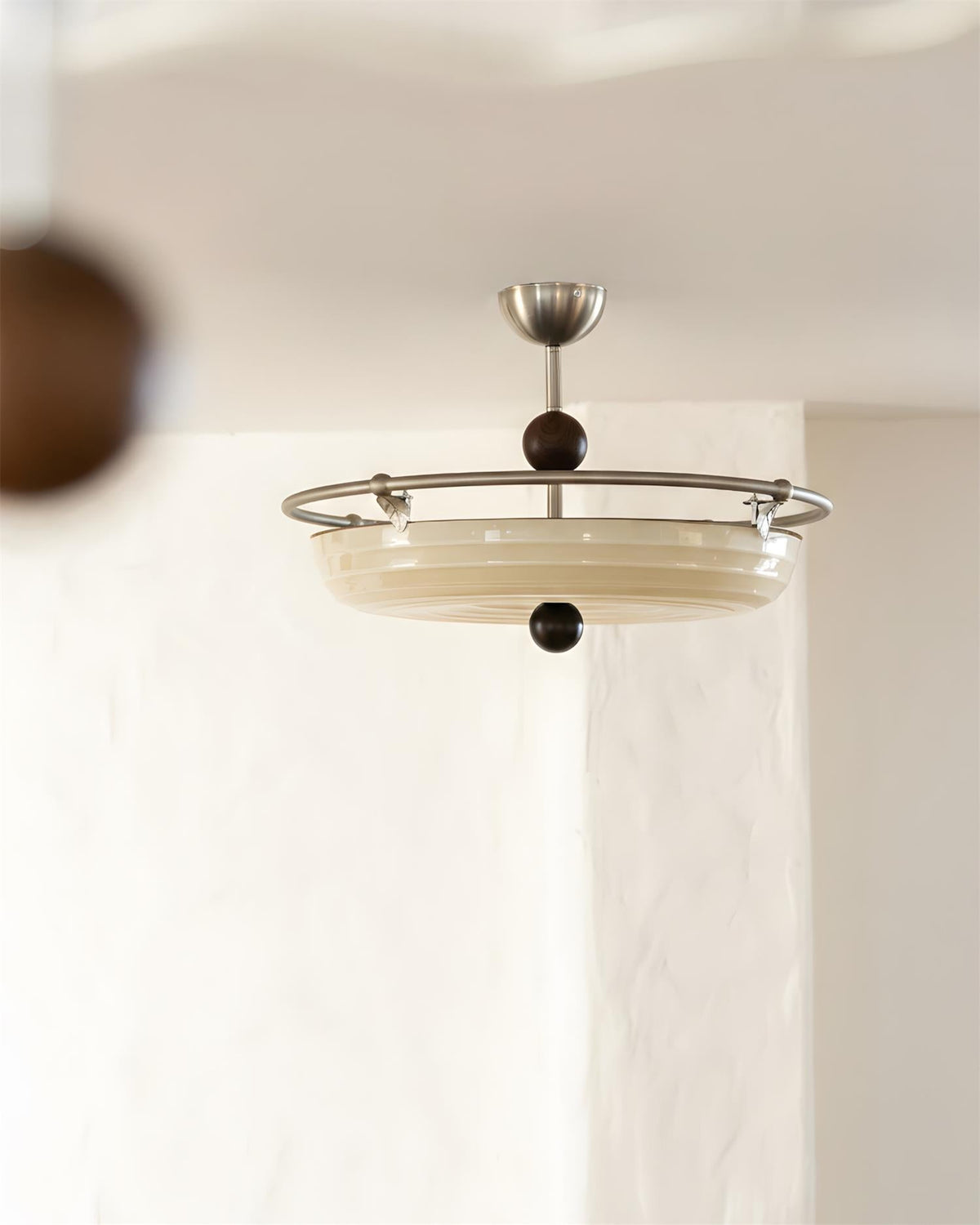 Belden Curated Mouth-Blown Frosted Glass Flush M – macro detail view