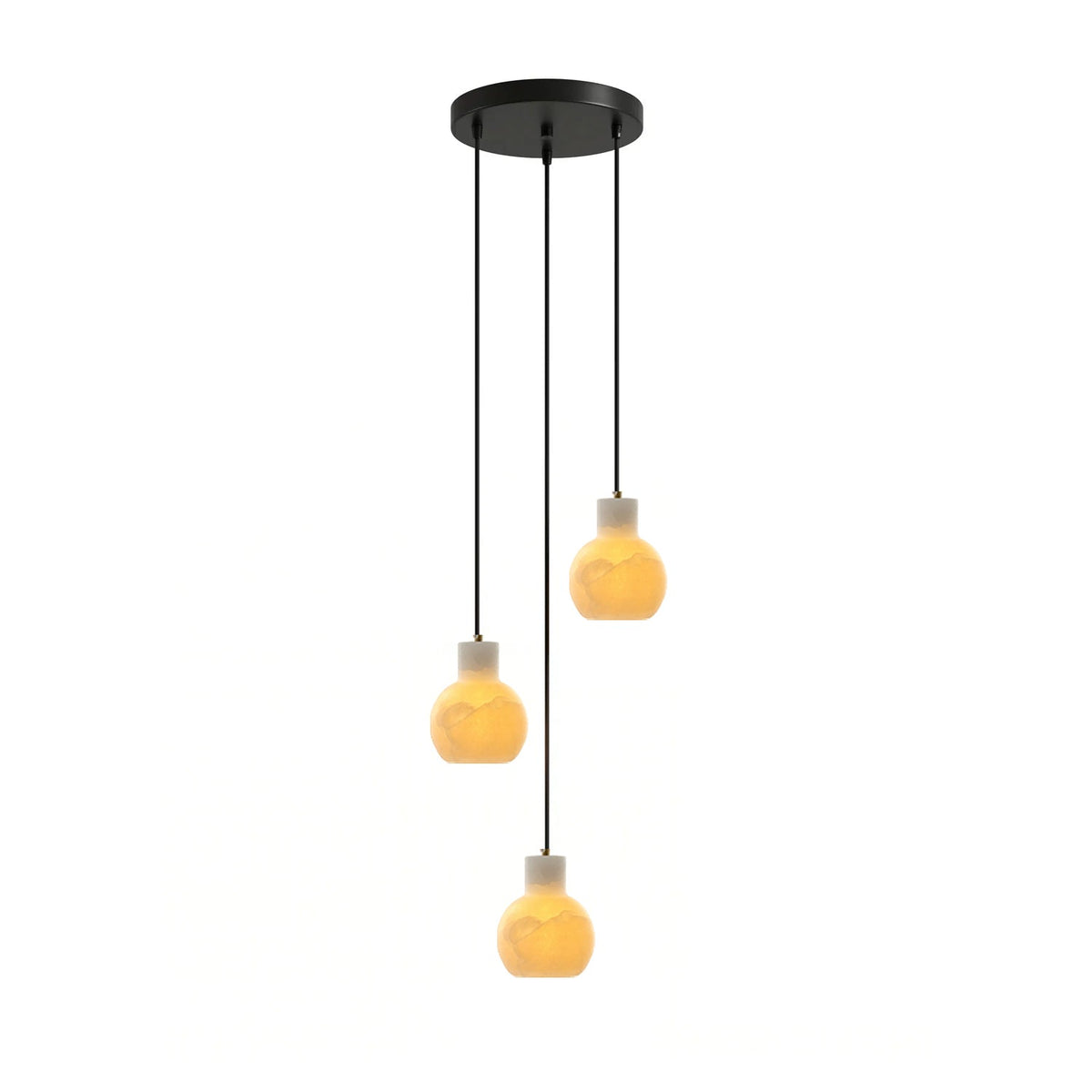 Bell Jar Alabaster Cluster Curated Alabaster Cha – 3 Heads Ø 7.9 x H 59.1 finish configuration