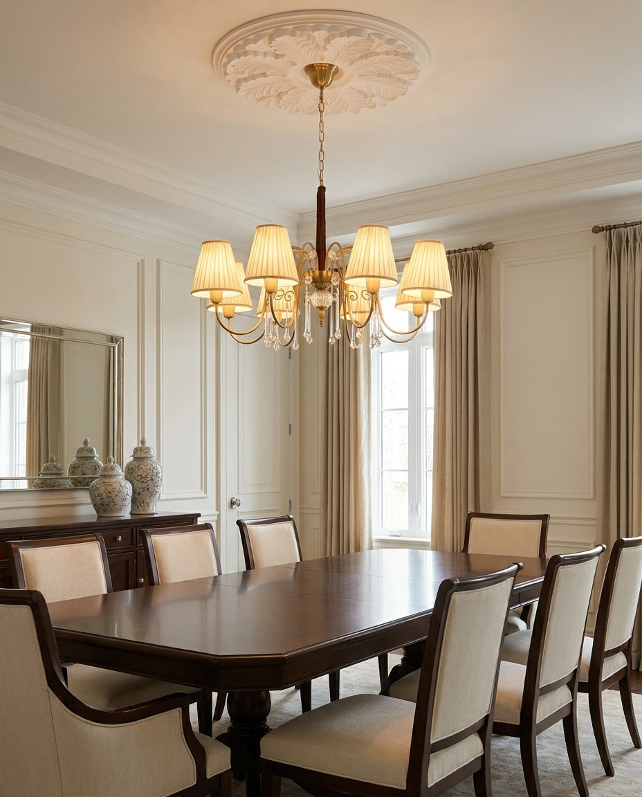 Belladore Curated Mouth-Blown Frosted Glass Chan installed in residential dining space
