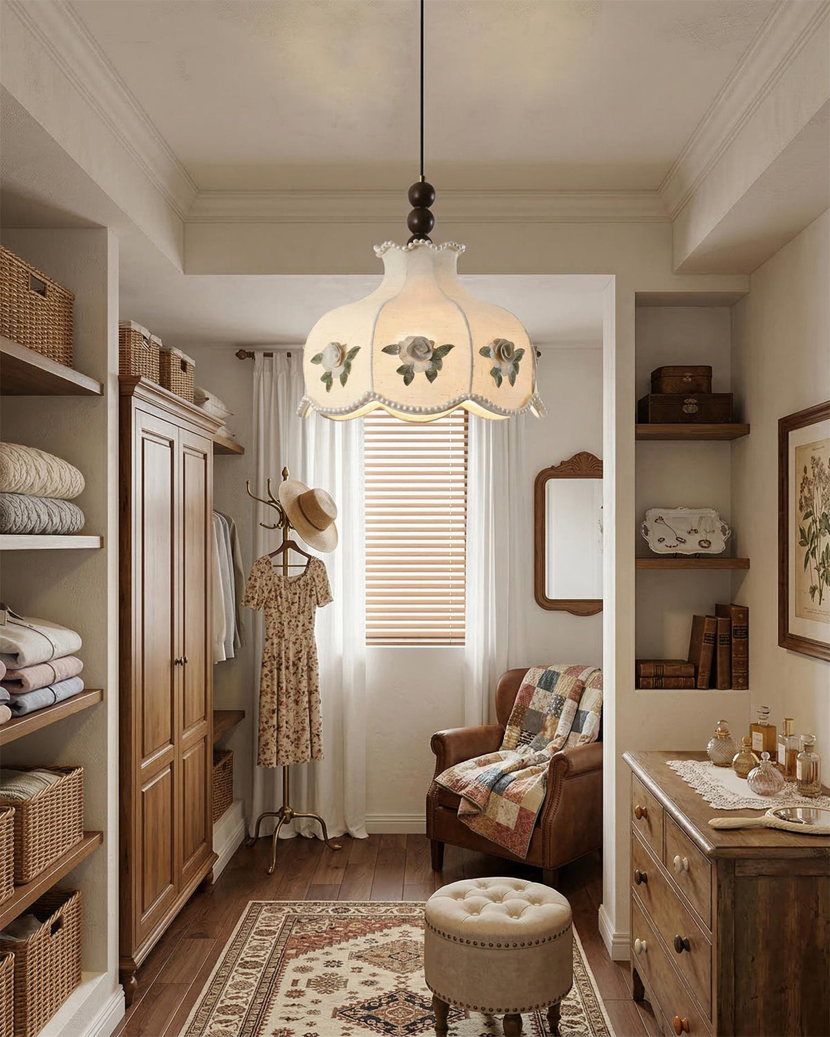 Bellarose Curated Iron & Glass Pendant Light – architectural ceiling profile