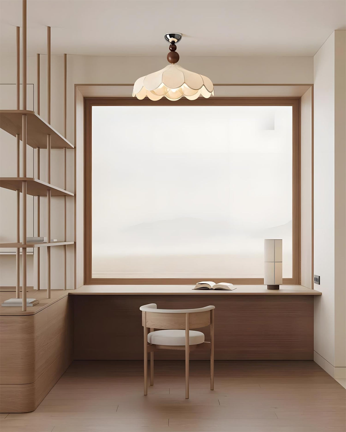 Bellun Curated Mouth-Blown Frosted Glass Flush M – dimensional scale reference