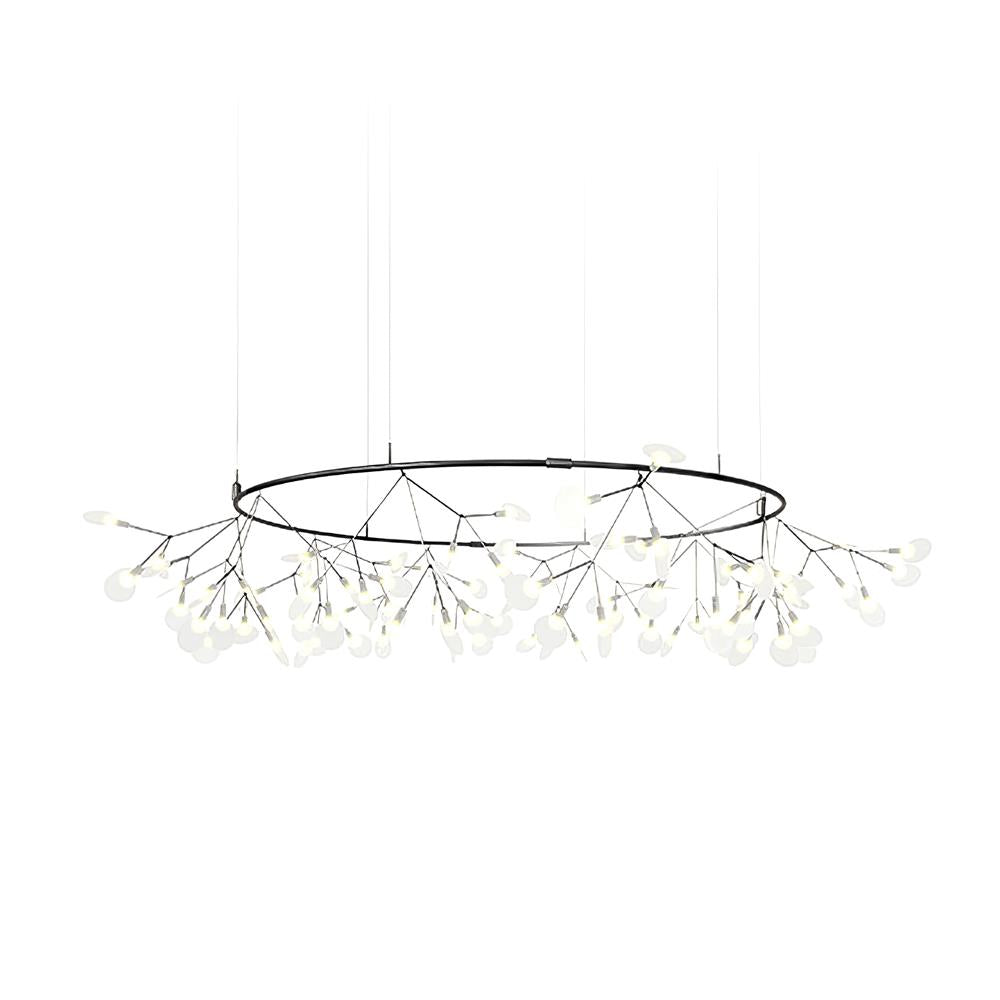 Black Firefly LED Curated Optical Acrylic Chande – unlit natural material contrast #1