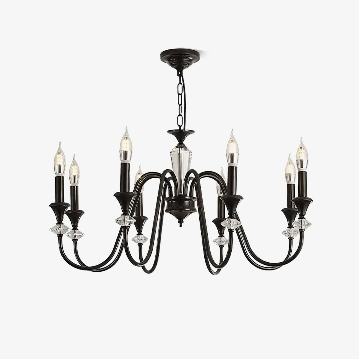 Noir Candelabra Chandelier – Handcrafted Architectural Luxury Lighting Fixture