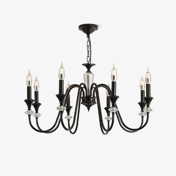 Noir Candelabra Curated Mouth-Blown Frosted Glas