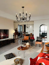 Noir Candelabra Chandelier – Ambient Illumination in Luxury Interior Setting View 12