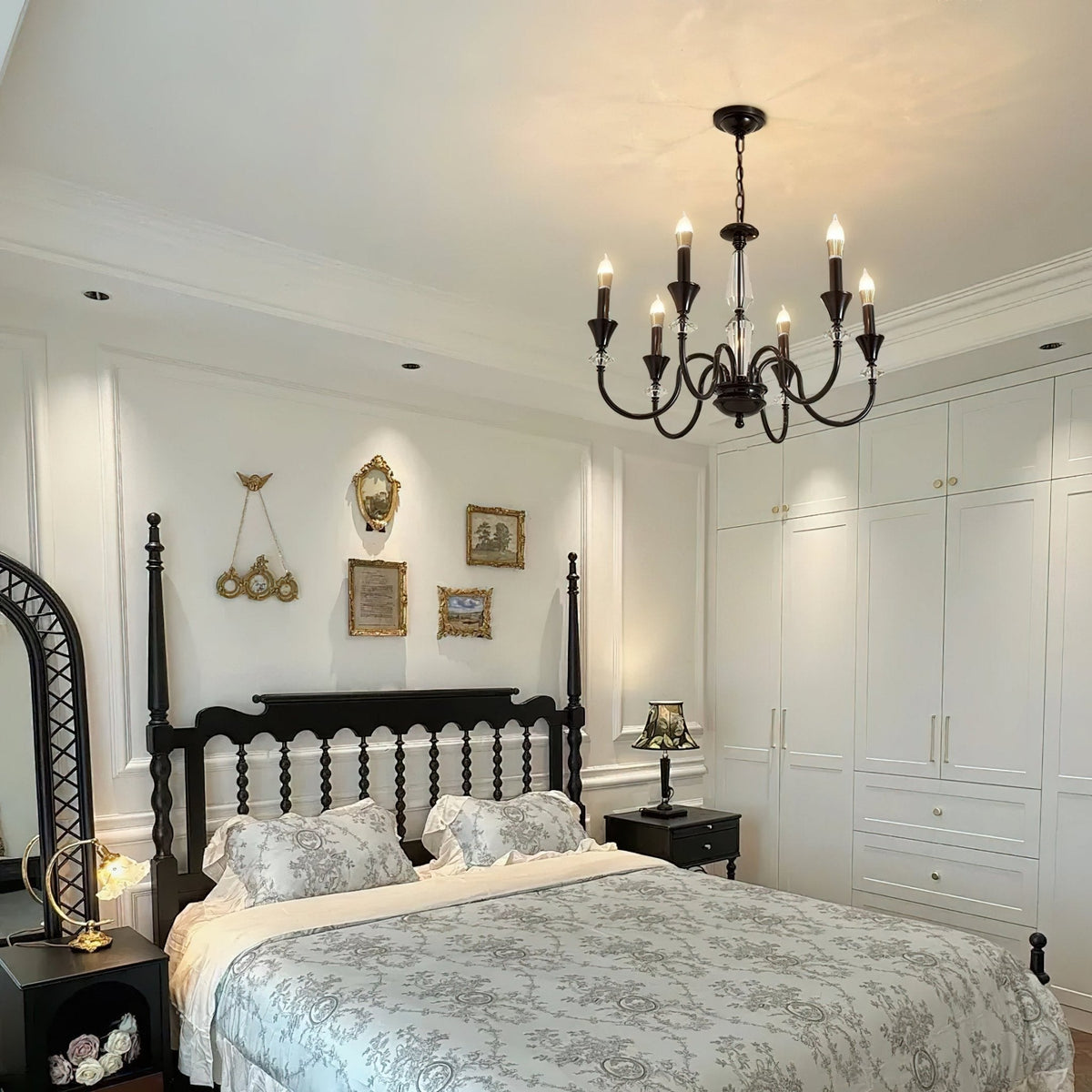 Noir Candelabra Chandelier – Ambient Illumination in Luxury Interior Setting View 14