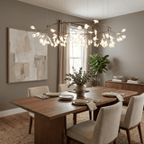 Black Firefly LED Curated Optical Acrylic Chande – illuminated warm ambiance setting