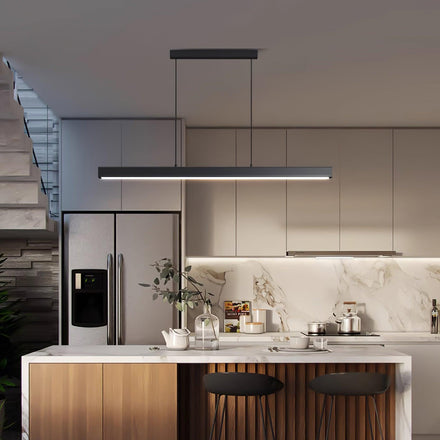 Black Linear Pendant Light