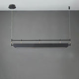 Black Roof LED Curated Iron & Glass Chandelier – handcrafted surface texture #1