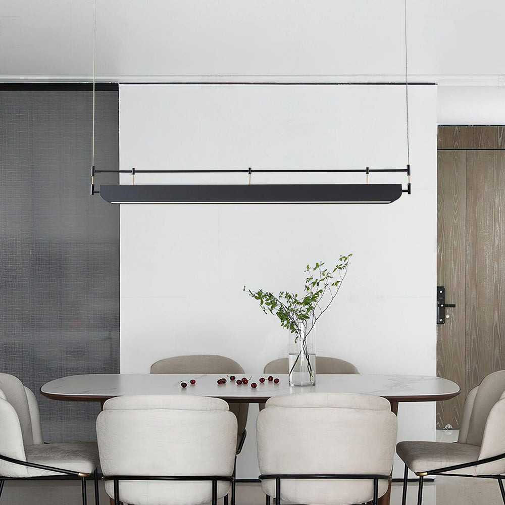 Black Roof LED Curated Iron & Glass Chandelier