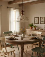 Bloomery Curated Solid Hardwood Pendant Light – dimensional scale reference