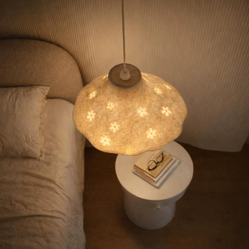 Bloomira Curated Iron & Glass Pendant Light – macro detail view