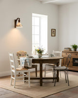Bloomset Curated Mouth-Blown Frosted Glass Wall – spatial dining room perspective