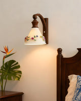 Bloomset Curated Mouth-Blown Frosted Glass Wall – full fixture elevation view