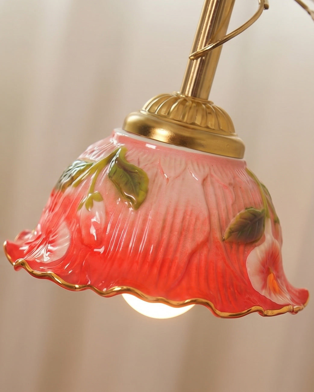 Bloomvelle Curated Solid Brass Pendant Light – macro detail view #1