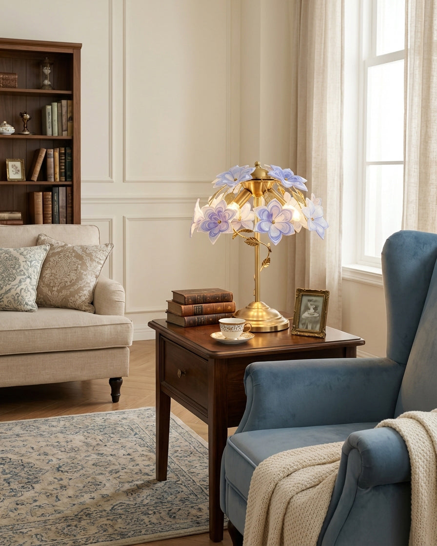 Blossira Curated Mouth-Blown Frosted Glass Table – architectural ceiling profile