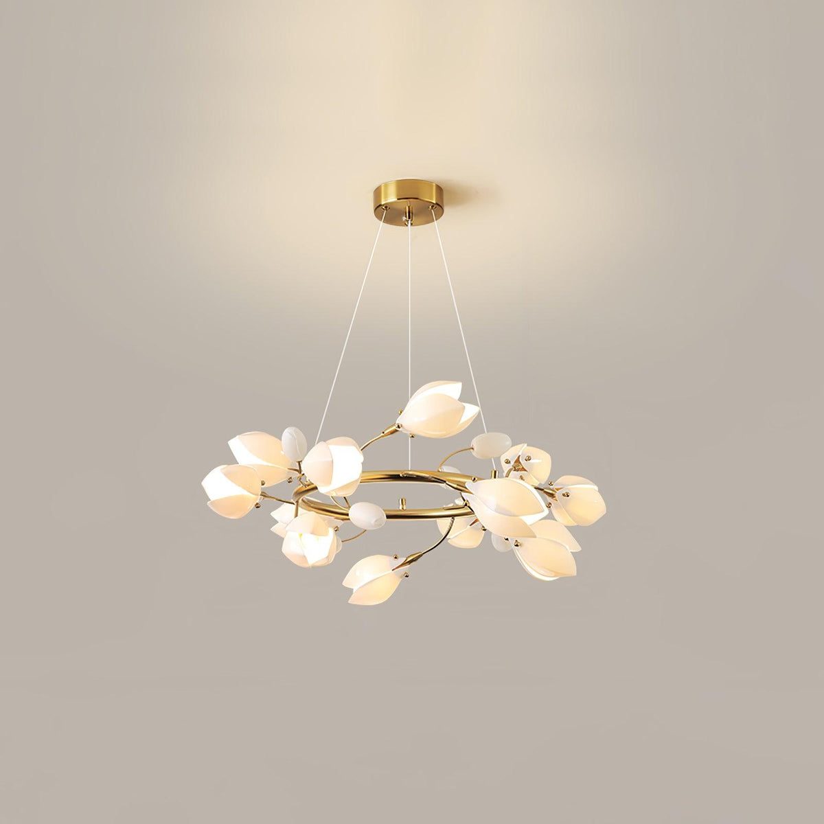 Porcelain Magnolia Curated Hand-Thrown Ceramic C – 10 heads L 43.3 x W 17.7 x H 11.8  L 110 finish configuration