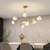 Porcelain Magnolia Curated Hand-Thrown Ceramic C – full fixture elevation view