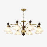 Blossom Flowers Curated Mouth-Blown Frosted Glas – Mouth-Blown Frosted Glass Chandelier